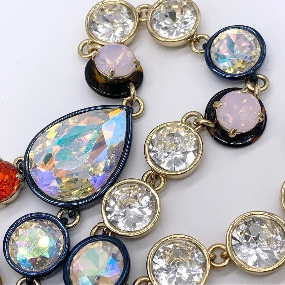 J. Crew Tortoise Brulee Jeweled Necklace